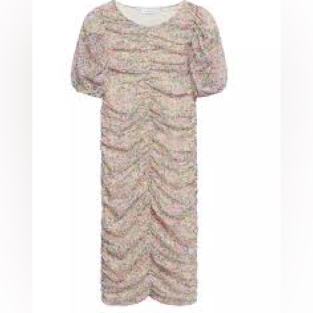 MANGO Floral Ruched Dress size 6 - Picture 10 of 10